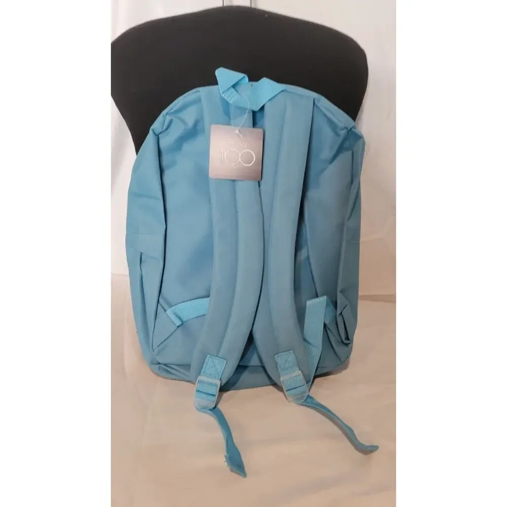 Disney 100 Characters Kids Backpack School Book Bag Fast Forward NWT Blue